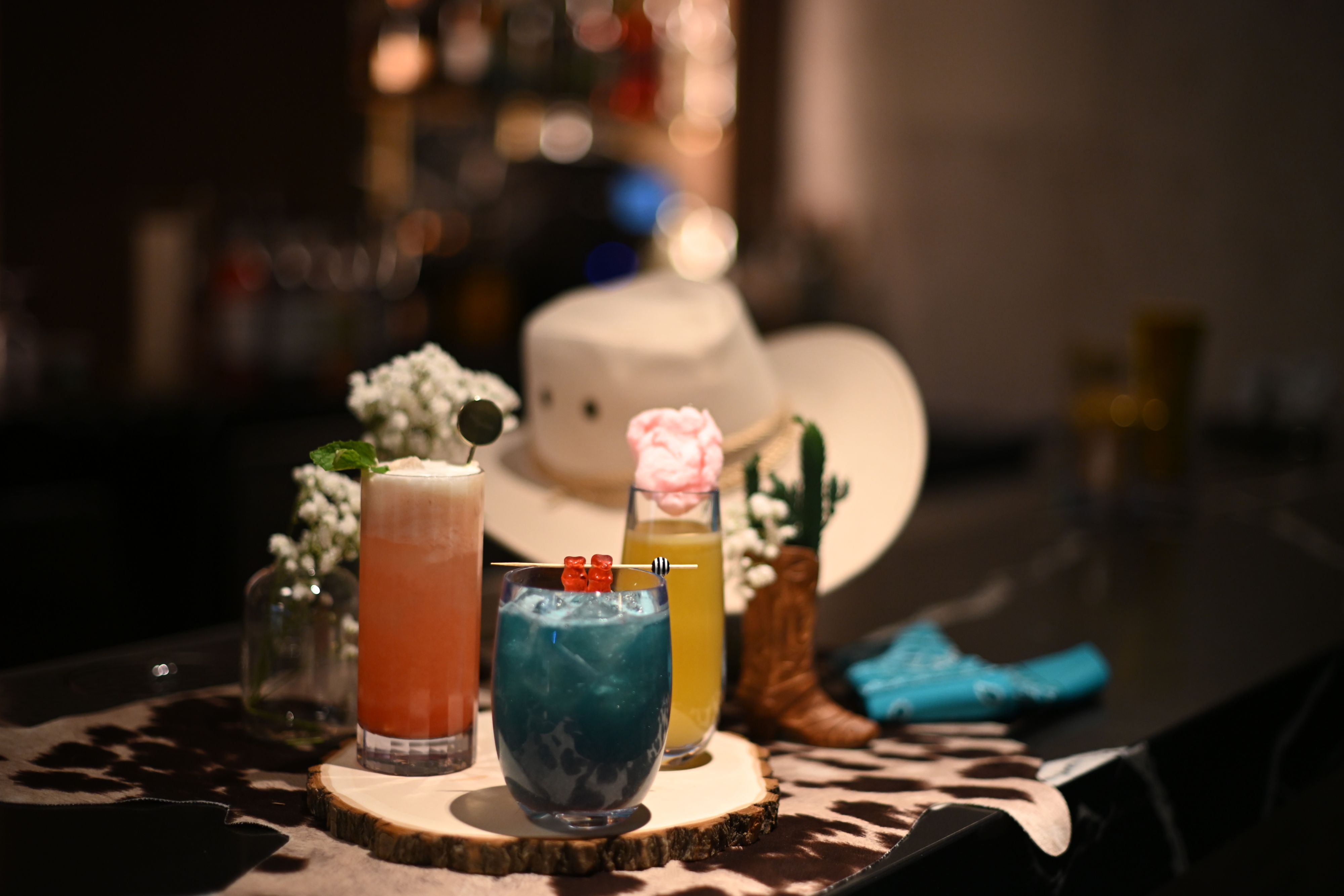 cowboy hat and cocktails